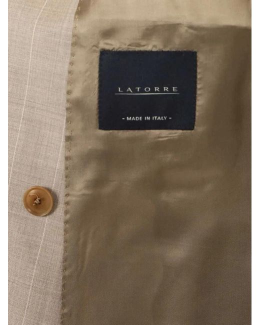 Latorre Natural Double-Breasted Blazer