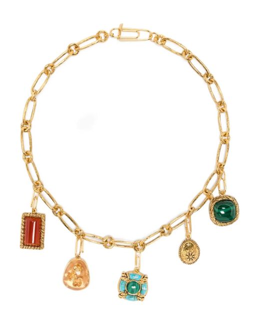 Aurelie Bidermann Charm-link Necklace Metallic