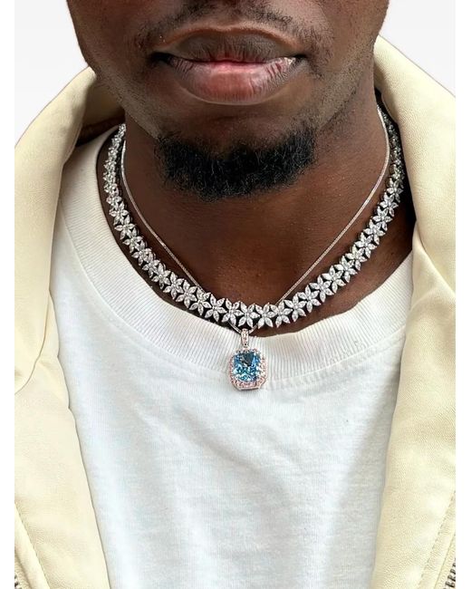 Juwelina Paris Brown Marchesa Flower Necklace for men