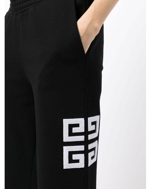 Givenchy Black Logo-patch Cotton Track Pants