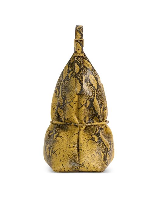 Balmain Metallic Mittelgroße Sphynx Tasche Mit Python-Effekt