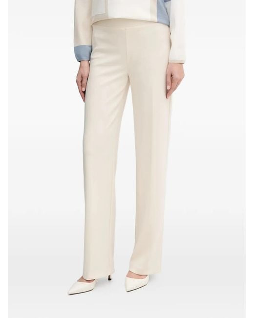 Joseph Ribkoff Natural Elasticated-Waist Straight Trousers