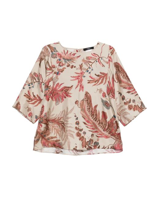 Haut En Soie À Fleurs Flippo Weekend by Maxmara en coloris Pink