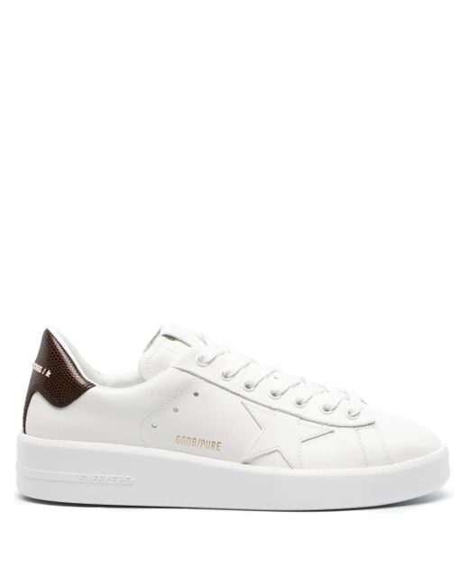 Golden Goose Deluxe Brand White Purestar Leather Sneakers for men