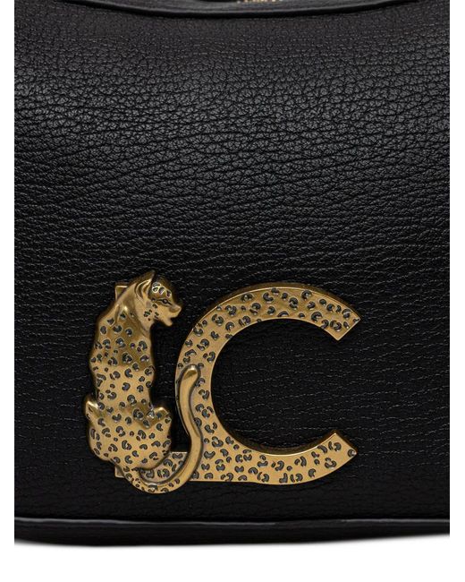 Lola Casademunt Black Logo-Plaque Pebbled-Effect Tote Bag
