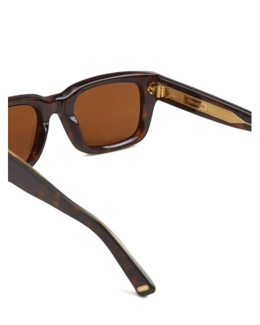 Tom Ford Brown Rectangle-Frame Sunglasses for men