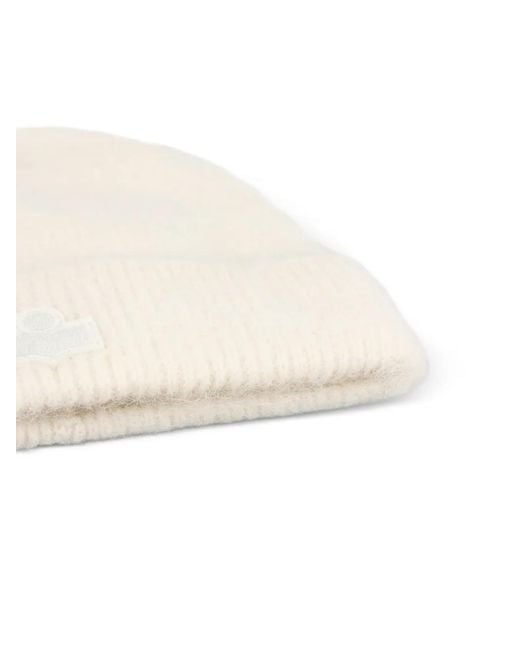 Isabel Marant Natural Gerippte Beanie Mit Logo-Patch