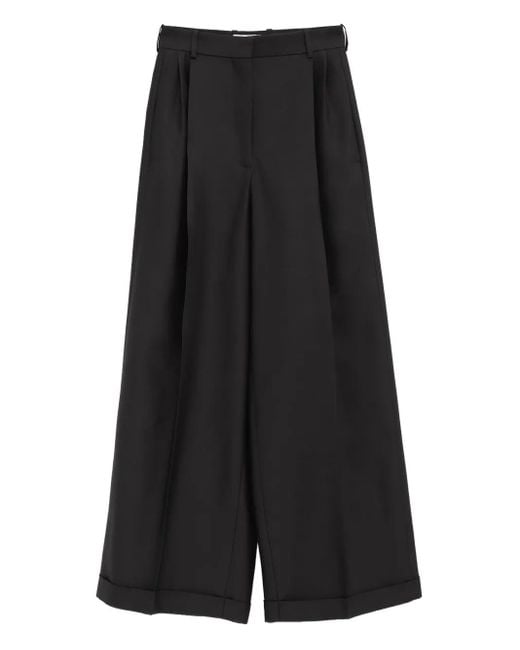 Loewe Broek Met Geplooide Cuffs in het Black