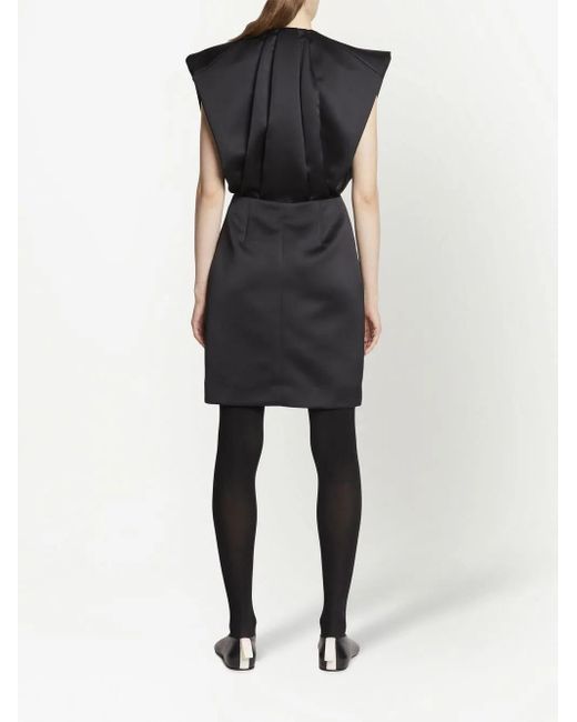 Proenza Schouler Black Satin Shift Dress
