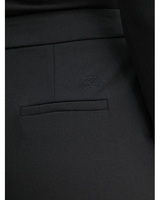 Karl Lagerfeld Black Wrap-Front Pants