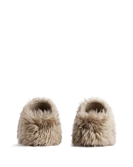 Balenciaga X Crocs Faux-Fur Mules in Brown | Lyst