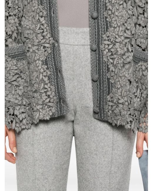 Ermanno Scervino Gray Tailored Trousers