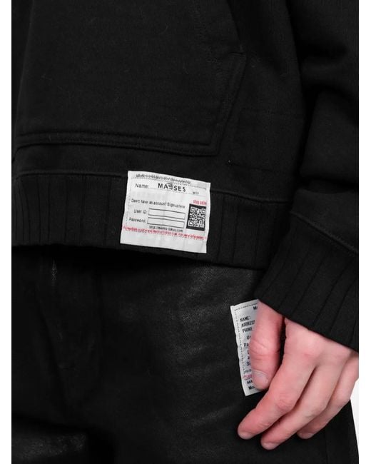 Maison Mihara Yasuhiro Black Long-Sleeve Hoodie for men