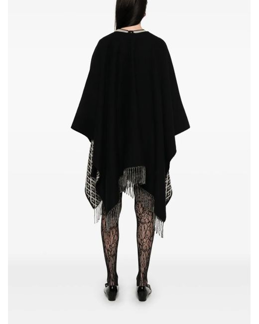 Valentino Garavani トワル イコノグラフ ポンチョ Black