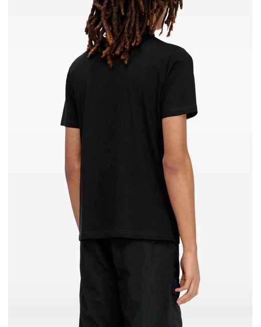 DIESEL Black T-Rejust Short-Sleeve Polo Shirt for men
