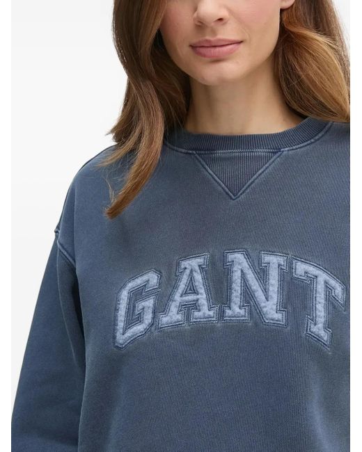 Gant Blue Logo-Patch Sweatshirt