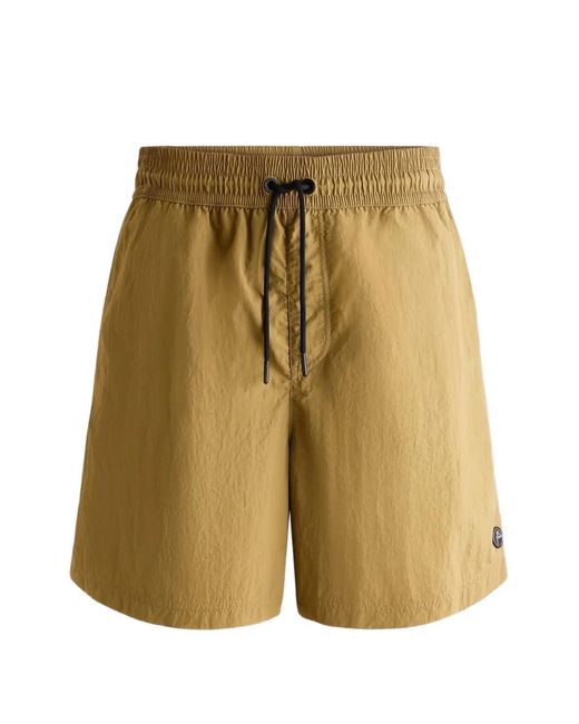 Fusalp Yellow Halfi Crinkled-Texture Swim Shorts for men