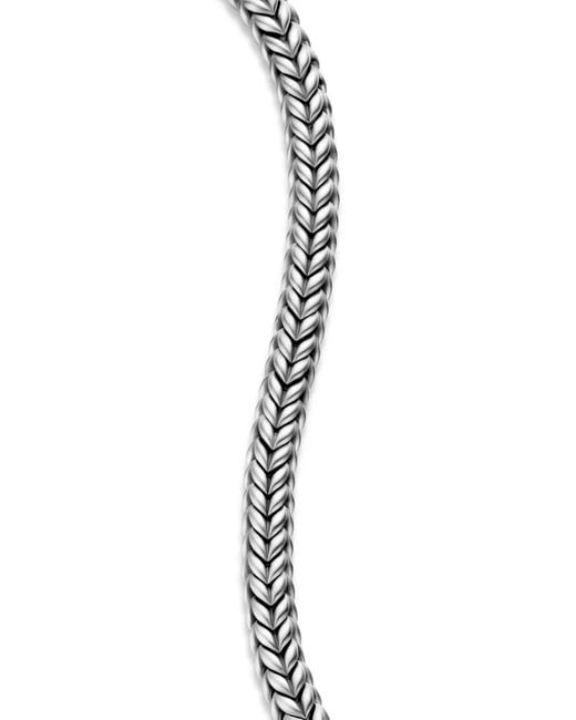 David Yurman White Sterling Chevron Bracelet (6Mm) for men