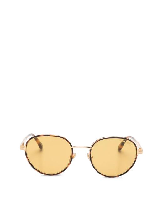 Tom Ford Metallic Round-Frame Sunglasses