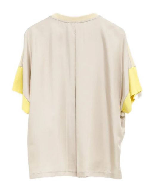 Loewe Natural Anagram-Embroidered Panelled T-Shirt