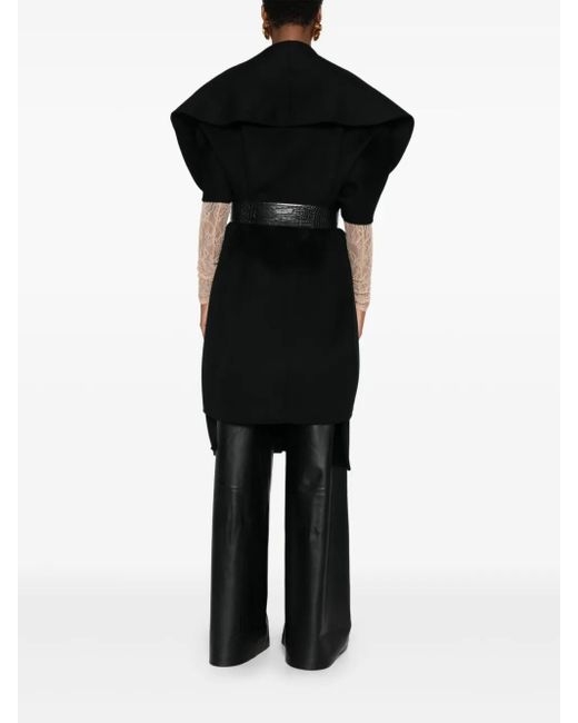 Elisabetta Franchi Black Wool Cape
