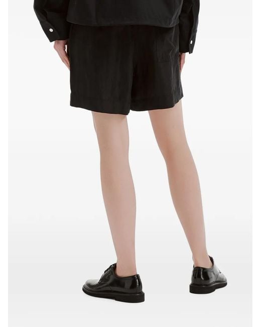 Studio Nicholson Black Drawstring-Waist Shorts