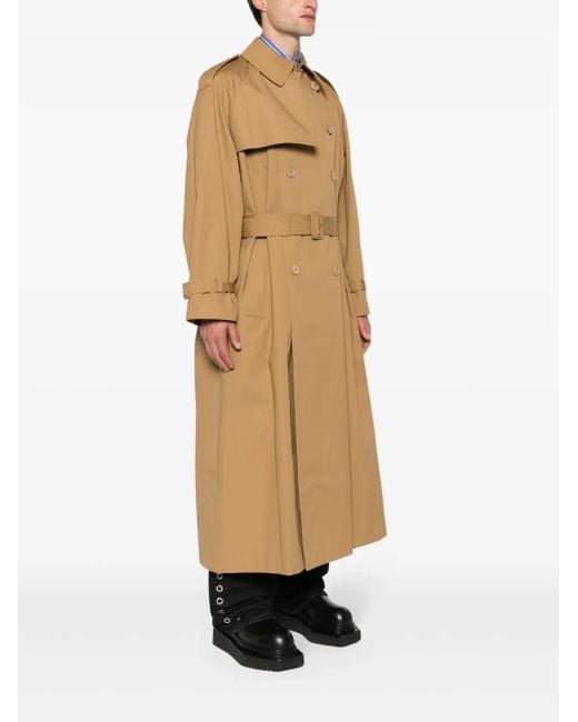 Vetements Natural Double-Breasted Trench Coat