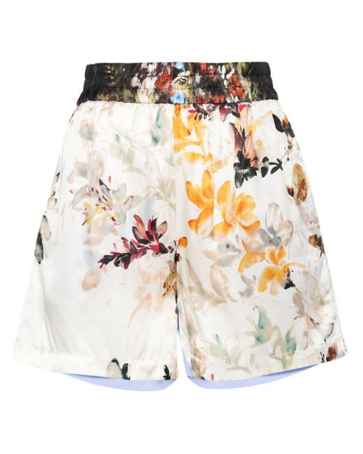 Munthe White Merci Panelled-design Shorts