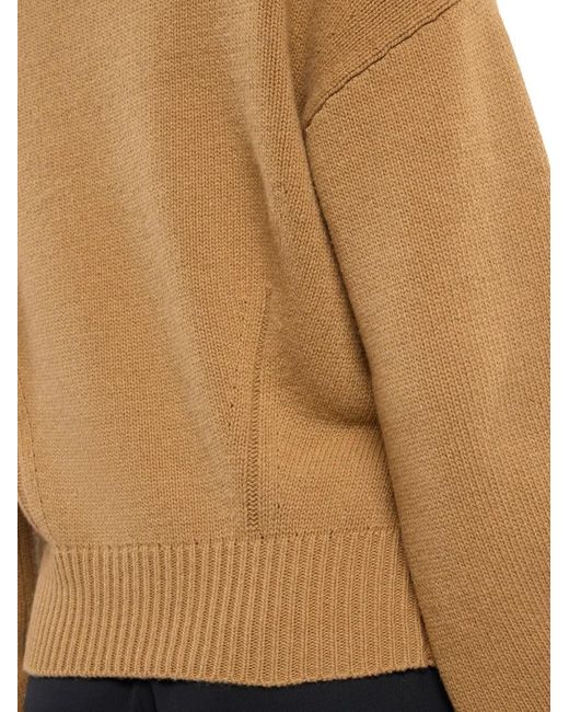 Another Tomorrow Natural Darted Cashmere Sweater