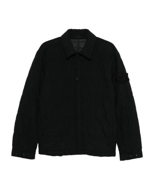Stone Island Jacke mit gesteppten Einsätzen in Black für Herren