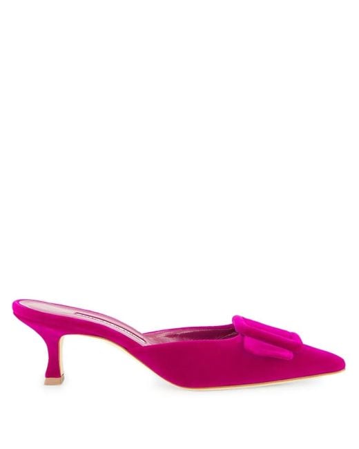 Mules di Manolo Blahnik in Pink