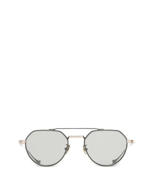 Cutler & Gross White Draycott 1426 Round-Frame Sunglasses