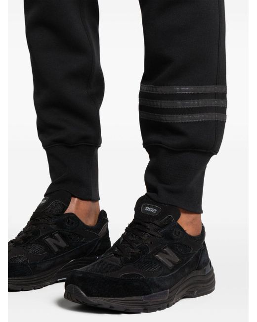 Pantalones de chándal con logo bordado Adidas de hombre de color Black