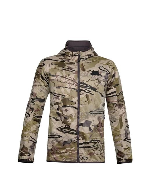Under Armour Green Zip-Fastening Hooded Jacket for men