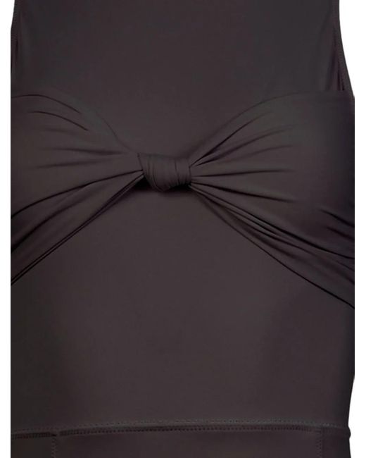 Fleur du Mal Blue Knot-Detail Jersey Midi Dress