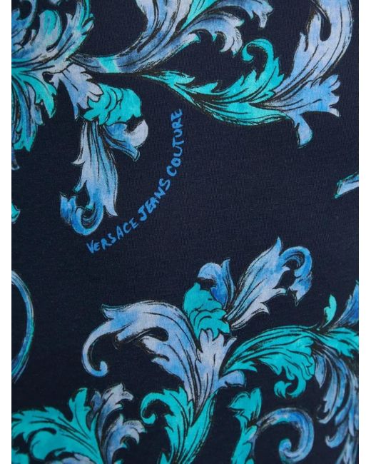 メンズ Versace Jeans Couture プリント Tシャツ Blue