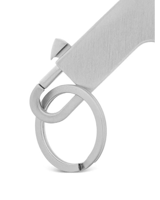 Rick Owens White Brushed Keyring