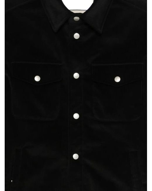 Lardini Black Corduroy Shirt Jacket for men