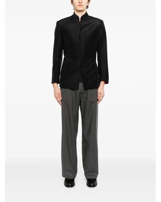 Samuel Guì Yang Black Mandarin-Collar Jacket for men