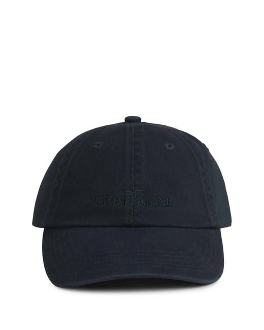 Stone Island Blue Baseball Cap for men