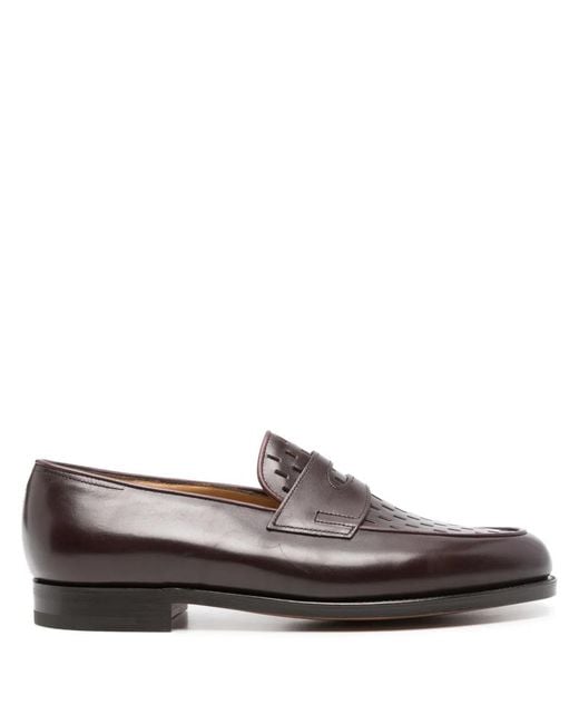 John Lobb Brown Lopez Leather Loafers for men