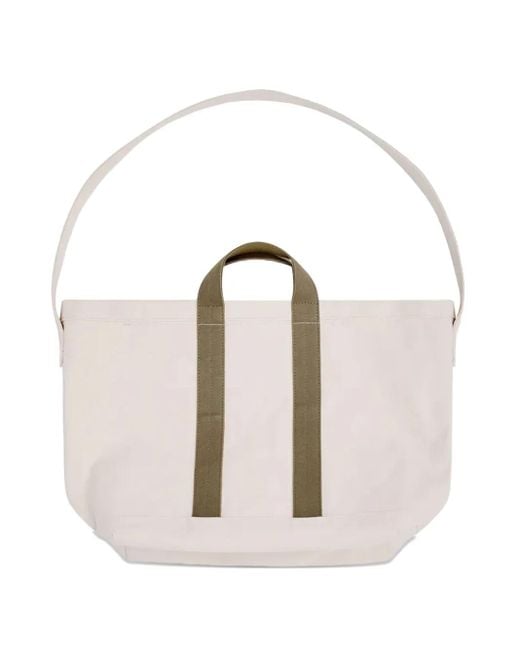 メンズ Comme des Garçons キャンバス ハンドバッグ White