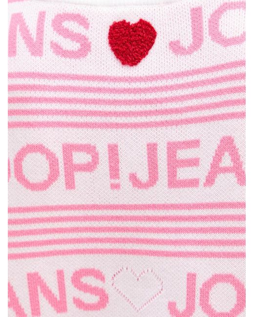 Joop! Pink Karie Logo-Pattern Striped T-Shirt