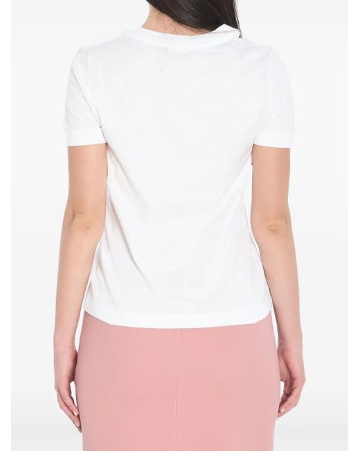 Dolce & Gabbana ホワイト ラインストーン Dg ロゴ Tシャツ White