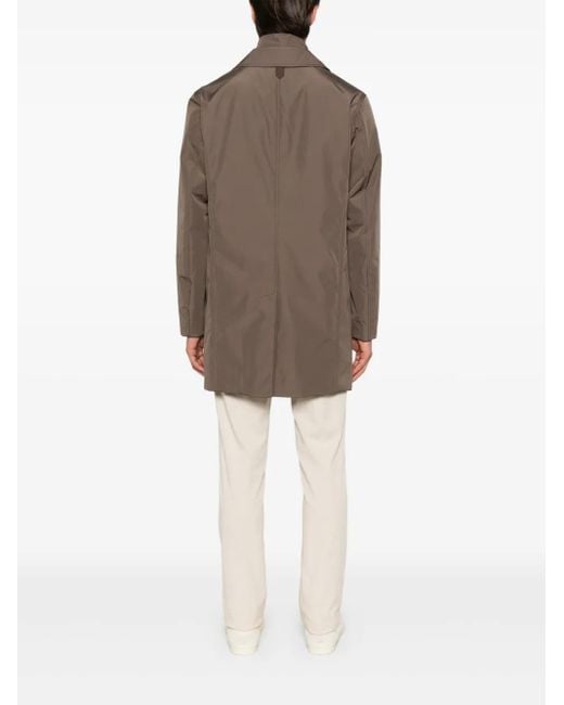 Canali Brown Layered Coat for men