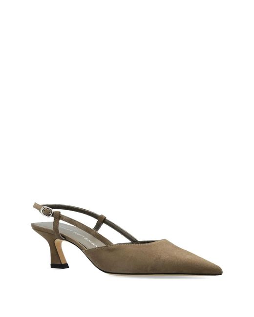 Stuart Weitzman Metallic 50Mm Vinnie Slingback Pumps
