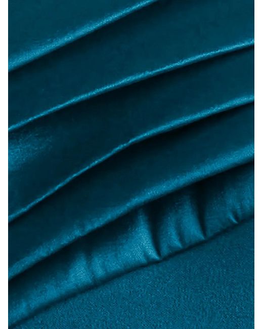 Tadashi Shoji Blue Pleated Off-Shoulder Maxi Dress