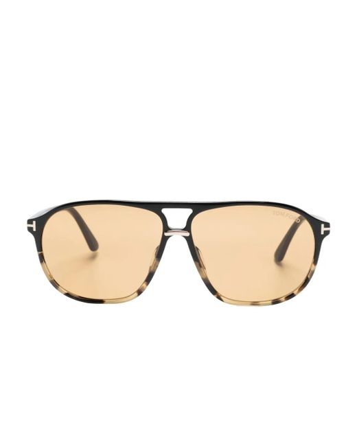 Tom Ford Natural Pilot-Frame Sunglasses for men