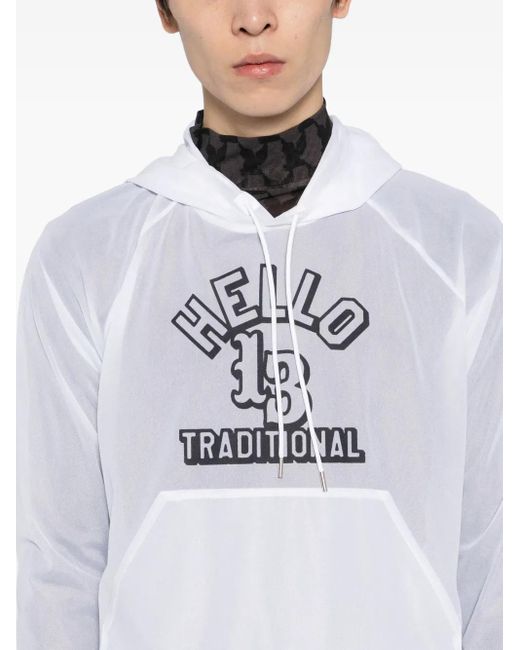 MASU White Clear Hoodie for men