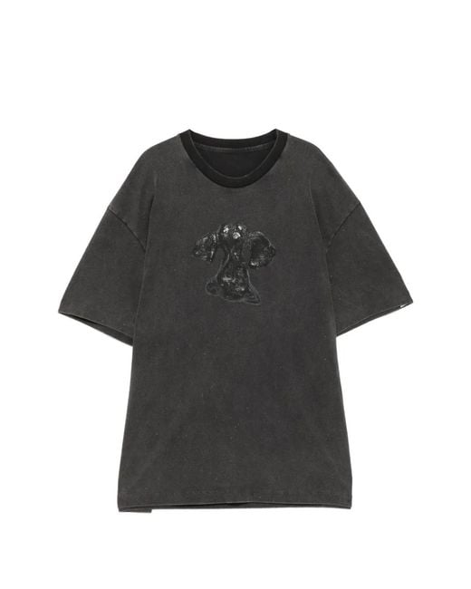 JNBY Black Washed Ceramic Dog T-Shirt
